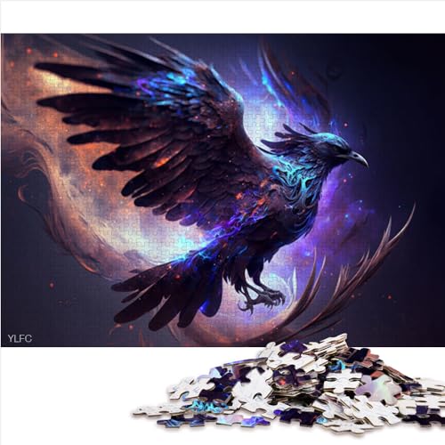 Erwachsene Puzzle Tier Rabe 1000 Teile Puzzles für Erwachsene Holzpuzzlespiel für Erwachsene und Kinder Anspruchsvolle Spielgröße (50x75 cm) von YOITS