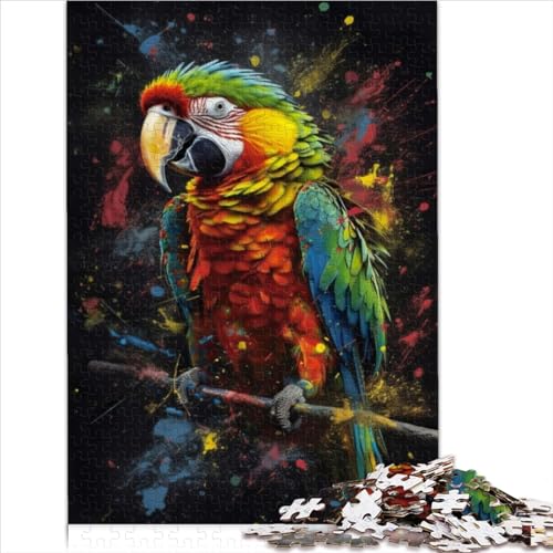 Erwachsenenpuzzle, Papageienmalerei, 1000-teiliges Puzzle für Erwachsene, Lernspielzeug aus Holz, Teenager, herausfordernde Puzzlegröße (50x75 cm) von YOITS