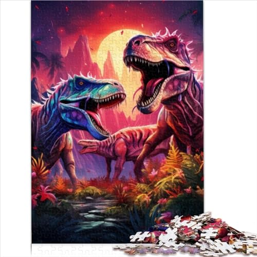Erwachsenenpuzzle, antikes Dinosaurier-Puzzle für Erwachsene, 1000 Teile, Holzpuzzle für Kinder ab 12 Jahren, IQ-Test, Denkspiel, Größe (50x75 cm) von YOITS