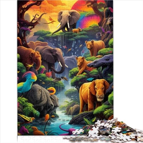Erwachsenenpuzzle Afrikanische Tiere, 1000 Teile, Papppuzzle für Erwachsene ab 12 Jahren, Reisespiele und Reisespielzeug für Kinder ab 12 Jahren, Größe (26 x 38 cm) von YOITS