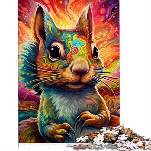 Kids Puzzles Art, süßes Eichhörnchen, 1000-teiliges Puzzle, Papppuzzle für 12-Jährige, für Erwachsene und Familien, Größe (26 x 38 cm) von YOITS