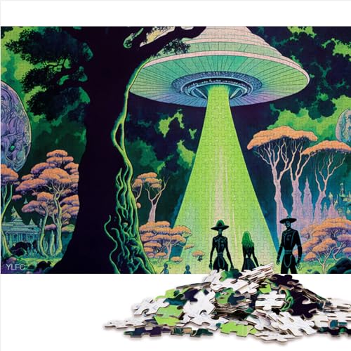 Kinderpuzzle, UFO-Kunst, 500 Teile Puzzle für Kinder, Holzpuzzle für Erwachsene und Kinder, tolles Geschenk für Erwachsene, Größe (38x52 cm) von YOITS