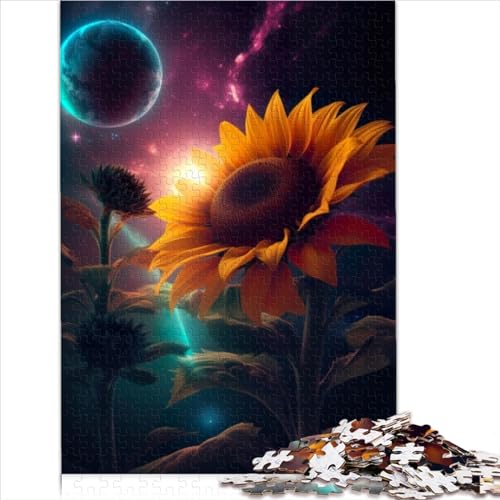 Kinderpuzzle „Sonnenblume, Erde, Galaxie“, 1000-teiliges Puzzle, Papppuzzle, Teenager ab 12 Jahren, einzigartige Puzzlegröße (26 x 38 cm) von YOITS