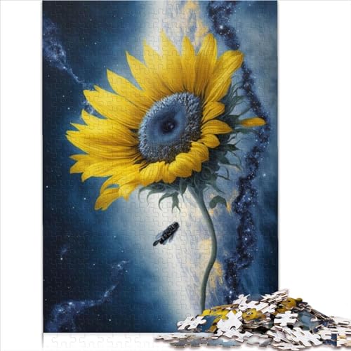 Kinderpuzzle „Universum Sonnenblume“, 1000-teiliges Puzzle für Erwachsene, Papppuzzles für Erwachsene ab 12 Jahren, Reisespiele und Reisespielzeug für 12-Jährige, Größe (26 x 38 cm) von YOITS