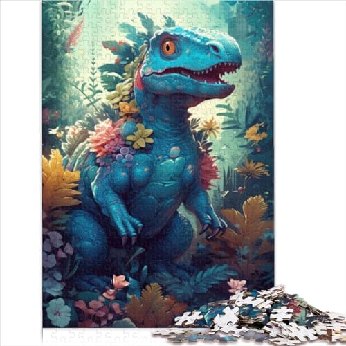 Kinderpuzzles, blaues Baby-Dino-Poster, Puzzles für Erwachsene, 500-teilige Holzpuzzles für Erwachsene und Kinder, Geschenk für Kinder ab 12 Jahren, Größe (38x52 cm) von YOITS