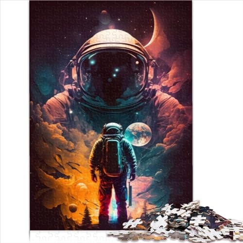 Puzzle für Erwachsene, Astronauten-Weltraum, 1000 Teile, Holzpuzzle, Papppuzzles für Erwachsene ab 12 Jahren, Reisespiele und Reisespielzeug für 12-Jährige, Größe (26 x 38 cm) von YOITS