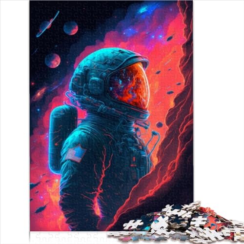 Puzzle für Erwachsene, Astronautenporträt, 1000-teiliges Puzzle, Papppuzzle für Familien ab 12 Jahren, Größe (50x75 cm) von YOITS