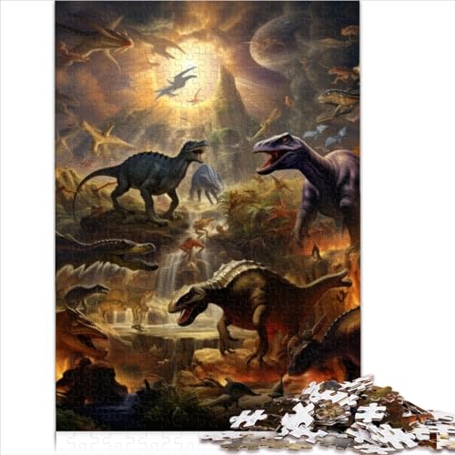 Puzzle für Erwachsene, Dinosaurier-Welt, Puzzles für Erwachsene, 1000-teiliges Lernspielzeug aus Holz, ab 12 Jahren, Puzzle, praktisches Spiel, Familiendekoration, Größe (50x75 cm) von YOITS