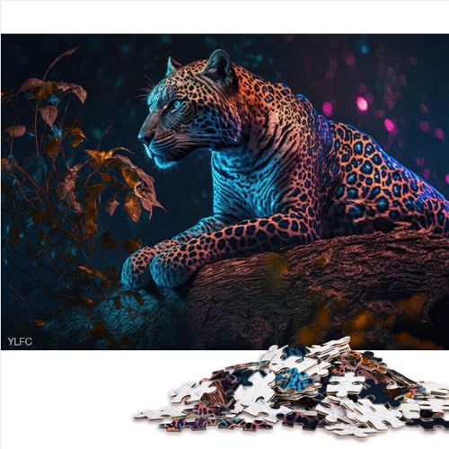 Puzzle für Erwachsene, Jaguar-Tier, 1000 Teile, Papppuzzle, ab 12 Jahren, Familienspielesammlung, Beste Geschenkgröße (26 x 38 cm) von YOITS