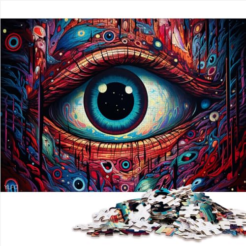 Puzzle für Erwachsene, Puzzle mit psychedelischen Augen für Erwachsene, 1000-teiliges Holzpuzzle, Impossible-Puzzle für Kinder ab 12 Jahren, Geschenk- und Spielzeuggröße (50x75 cm) von YOITS
