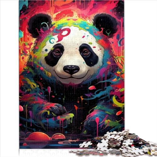 Puzzle für Erwachsene, buntes Tier-Panda-Puzzle, 1000 Teile, Papppuzzle, 12+ Teenager-Herausforderungen, Puzzlegröße (26 x 38 cm) von YOITS
