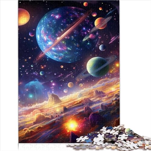 Puzzle für Erwachsene, buntes Universum, 1000 Teile, Puzzle für Erwachsene, Lernspielzeug aus Holz für Erwachsene und Kinder, Rätsel, Denkspiele, Größe (50x75 cm) von YOITS