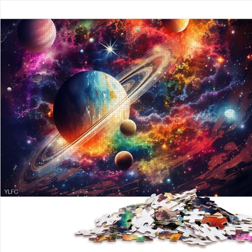 Puzzle für Erwachsene, buntes Universum, 1000-teiliges Puzzle, Holzpuzzle für Erwachsene ab 12 Jahren, Reisespiele und Reisespielzeug für 12-Jährige, Größe (50x75 cm) von YOITS