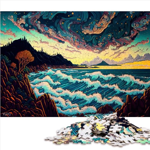 Puzzle für Erwachsene, ruhiger Ozean, 500 Teile, Adut-Puzzle, Holzpuzzle, geeignet für Erwachsene, Puzzlegröße (38x52 cm) von YOITS