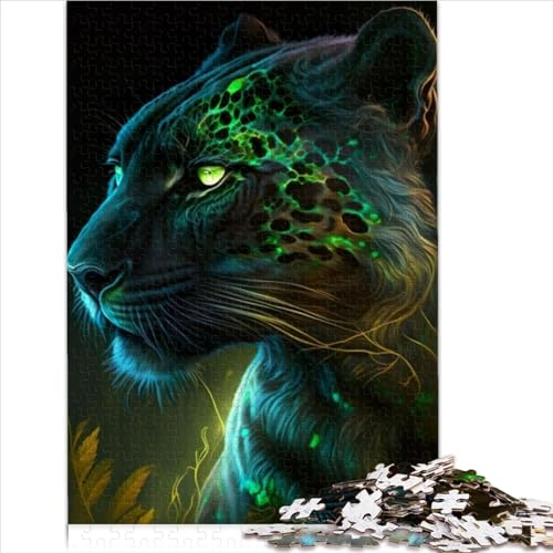 Puzzle für Kinder, Black Panther, 1000-teiliges Holzpuzzle für Kinder und Erwachsene, Geschenk für Freunde, Familiengröße (50x75 cm) von YOITS