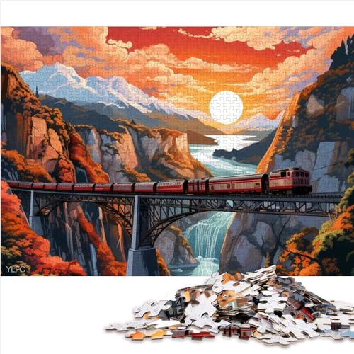 Puzzle für Kinder, Zug-Shuttle, 500 Teile, Weihnachtspuzzle, Holzpuzzle für Kinder ab 12 Jahren, Schwierigkeitsgrad Denken, Puzzlegröße (38x52 cm) von YOITS