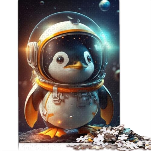 Puzzles Astronauten-Weltraumpinguin, 1000-teiliges Papppuzzle für Erwachsene und Kinder, tolles Geschenk für Erwachsene, Größe (26 x 38 cm) von YOITS