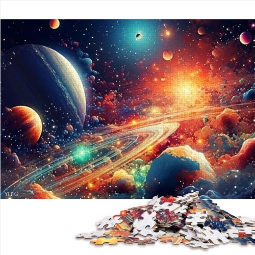 Puzzles Buntes Universum 1000 Teile, Holzpuzzle Impossible Puzzle für Kinder ab 12 Jahren, Lernspiele, Größe (50x75 cm) von YOITS