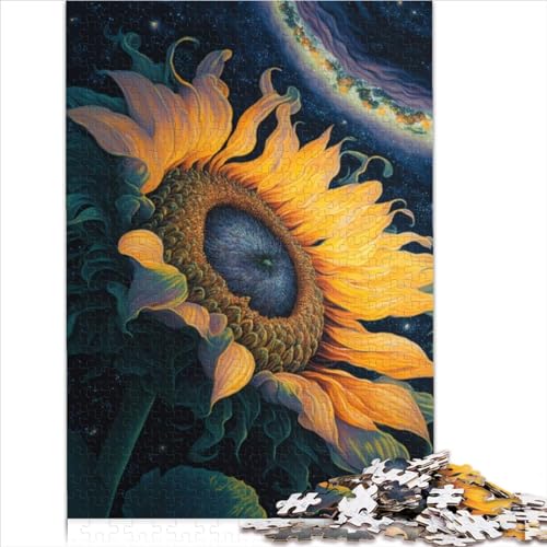 Puzzles Universe Sunflower Puzzles 1000 Teile für Erwachsene, Papppuzzles, geeignet für Erwachsene, Puzzles für Erwachsene und Familien, Größe (26 x 38 cm) von YOITS