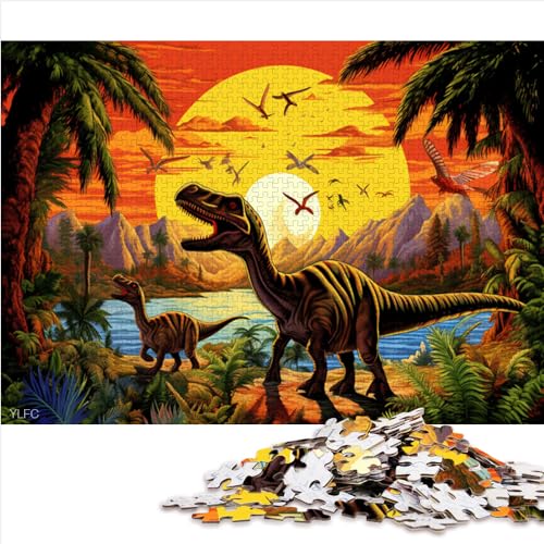 Puzzles für Erwachsene, Dinosaurier-Welt-Puzzles für Erwachsene, 1000 Teile, Papppuzzles für Erwachsene und Kinder, tolles Geschenk für Erwachsene, Größe (26 x 38 cm) von YOITS