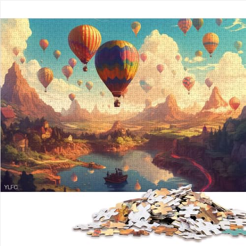 Puzzles für Erwachsene, Heißluftballons, 1000-teiliges Puzzle, Holzpuzzle für Kinder ab 12 Jahren, Lernspielzeug, Spiele, Größe (50x75 cm) von YOITS