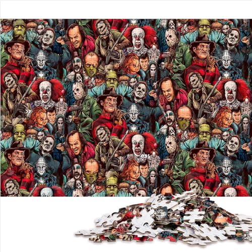 Puzzles für Erwachsene, Horror-Monster, Lernspiel, Herausforderungsspielzeug, 1000 Teile, Papppuzzles, Teenager ab 12 Jahren, pädagogische Herausforderungsgröße (26 x 38 cm) von YOITS