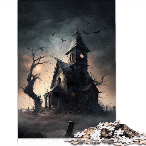 Puzzles für Erwachsene, Horrorkunst, 1000-teilige Puzzles für Erwachsene, Papppuzzlespiel für Kinder und Erwachsene, tolles Geschenk für Erwachsene, Größe (26 x 38 cm) von YOITS