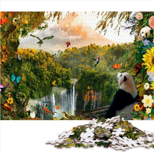 Puzzles für Erwachsene, Kinderzimmer mit Ansichtsversion, 1000-teilige Puzzles für Erwachsene, Papppuzzles für Erwachsene und Kinder, pädagogische Puzzlegröße (26 x 38 cm) von YOITS