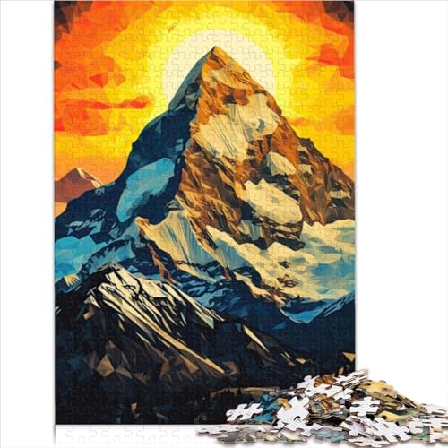 Puzzles für Erwachsene, Pop-Art-Berge-Puzzle für Erwachsene, 1000 Papppuzzles für Erwachsene, ab 12 Jahren, Reisespiele und Reisespielzeug für 12-Jährige, Größe (26 x 38 cm) von YOITS