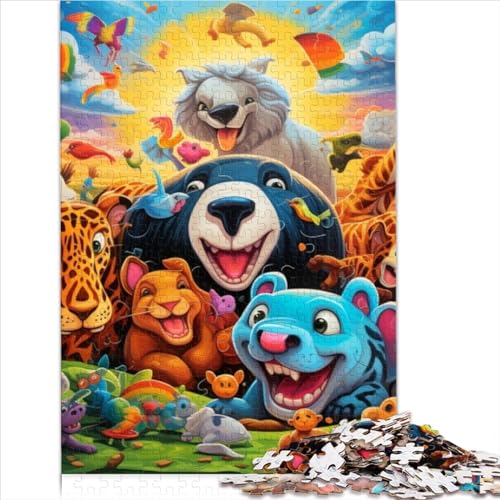 Puzzles für Erwachsene, Puzzle mit afrikanischen Tieren für Erwachsene, 1000-teilige Holzpuzzles für Kinder ab 12 Jahren, Puzzle-Lernspiele, Größe (50x75 cm) von YOITS