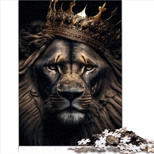 Puzzles für Erwachsene, Schwarzer König der Löwen auf Gold, 1000 Teile Puzzle für Erwachsene, Papppuzzles, Spielzeug für Mädchen und Spielzeug für Jungen, tolles Geschenk für Erwachsene, G Puzzles für Erwachsene, Schwarzer König der Löwen auf Gold, 1000 Teile Puzzle für Erwachsene, Papppuzzles, Spielzeug für Mädchen und Spielzeug für Jungen, tolles Geschenk für Erwachsene, G von YOITS