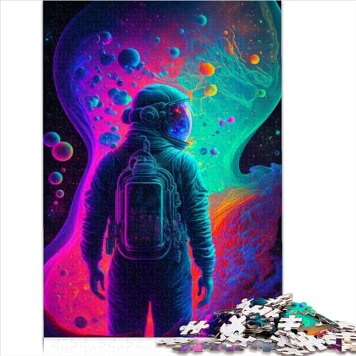 Puzzles für Erwachsene, Surrealer Astronaut, 500-teiliges Puzzle für Erwachsene, Holzpuzzle für Erwachsene und Kinder, Denkspielgröße (38x52 cm) von YOITS