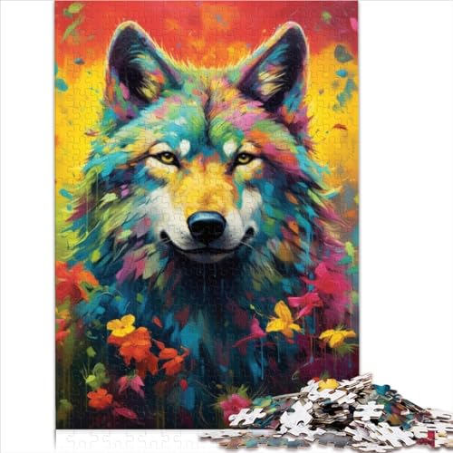 Puzzles für Erwachsene, Wolf-Art-Serie-Stil, 1000-teiliges Puzzle, Holzpuzzles für Erwachsene, für Erwachsene und Kinder, Puzzles, Denkspiele, Größe (50x75 cm) von YOITS