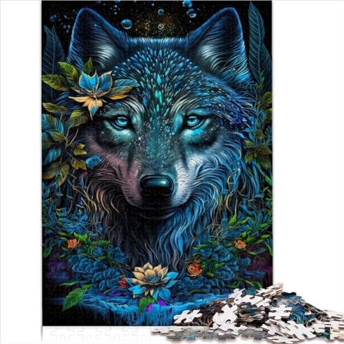 Puzzles für Erwachsene, Wolf im Mandala-Dschungel, 1000-teiliges Puzzle für Erwachsene, Holzpuzzle für Erwachsene und Kinder, Lernpuzzlegröße (50x75 cm) von YOITS