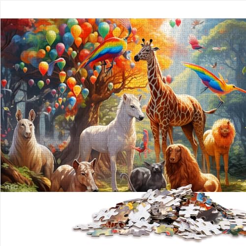 Puzzles für Erwachsene, afrikanische Tiere, 1000-teilige Puzzles für Erwachsene, Holzpuzzles für Erwachsene und Kinder, Puzzles, Denkspiele, Größe (50x75 cm) von YOITS