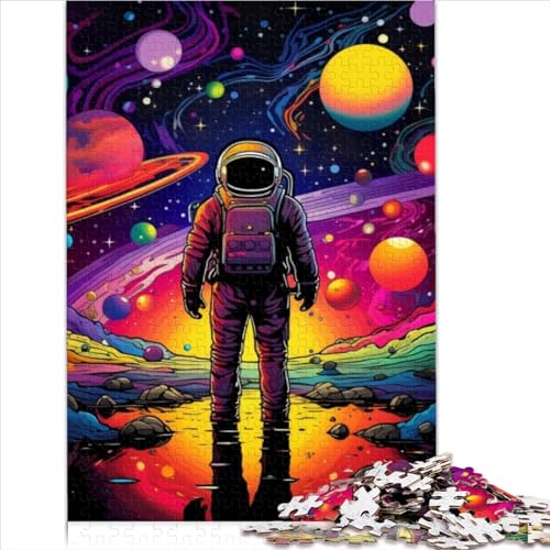 Puzzles für Erwachsene, bunter Astronaut, herausfordernde, schwierige Puzzles, 1000 Teile, Papppuzzles für Erwachsene für 12 Jahre, Holzpuzzlegröße (26 x 38 cm) von YOITS