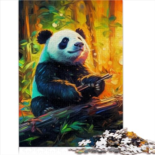 Puzzles für Erwachsene, bunter Kunst-Panda, 1000 Teile/Set, IQ-Test-Puzzle, Gehirnpuzzles, Holzpuzzle für Erwachsene und Kinder, schwierige Puzzlegröße (50x75 cm) von YOITS