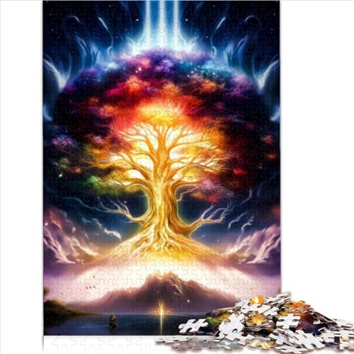 Puzzles für Erwachsene, kosmischer Baum des Lebens, 1000-teiliges Holzpuzzlespiel für Jungen und Mädchen, Größe (50x75 cm) von YOITS