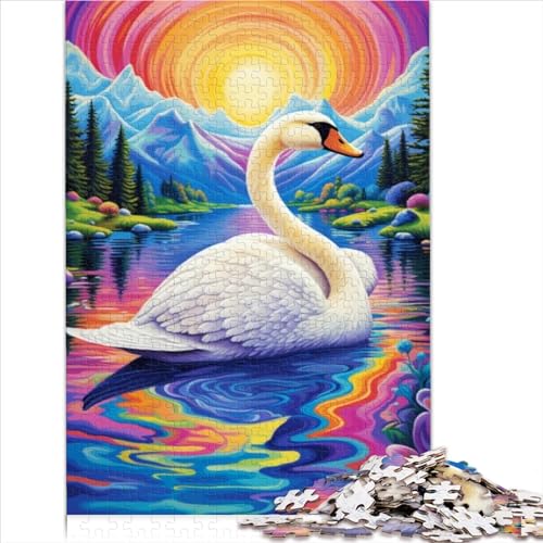 Spiele für Erwachsene, Puzzle, künstlerische Schwanenpuzzles, 1000 Teile für Erwachsene, Holzpuzzlespiel für Kinder und Erwachsene, Puzzlegröße (50x75 cm) von YOITS