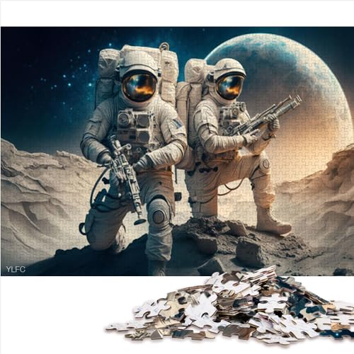 für Erwachsene, Astronauten-Invasion-Verteidigungspuzzle, 1000-teiliges Puzzle für Erwachsene, Papppuzzle für Kinder ab 12 Jahren, große herausfordernde Puzzlegröße für Erwachsene (50x75 cm) von YOITS