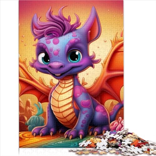 für Erwachsene, Puzzle Art Dragon Baby, Puzzle für Erwachsene, 1000 Papppuzzles für Kinder und Erwachsene, Denkspiele, Reisepuzzle, Logikspiele, Größe (50x75 cm) von YOITS