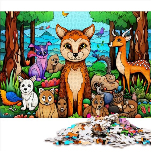für Erwachsene, afrikanische Tiere, 1000-teiliges Puzzle, Holz-Lernspielzeug ab 12 Jahren, praktisches Puzzle, Familiendekoration, Größe (50x75 cm) von YOITS