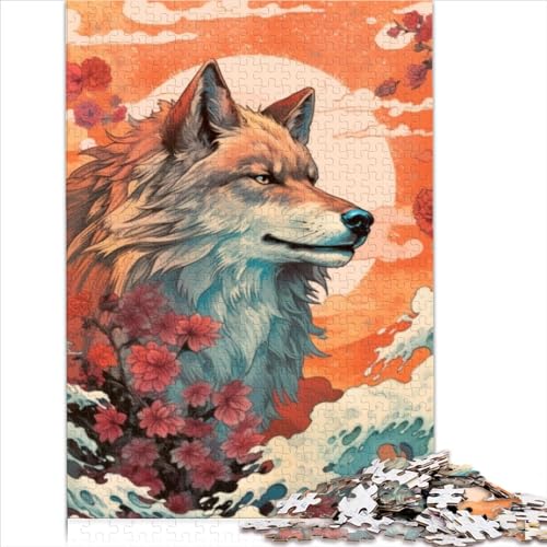 jigsaws Art Wolf Puzzles für Erwachsene, 1000-teiliges Holzpuzzle für Erwachsene und Kinder, Entspannungspuzzles, Größe (50x75 cm) von YOITS