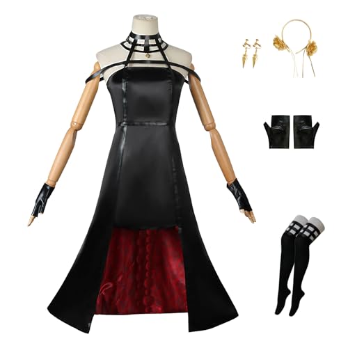 YOLIURCH Cosplay-Kostüm, Yor Forger-Kleid, Alltags-Uniform, komplettes Set, Halloween-Party-Outfit für Damen, schwarz, Größe XXL YOLIURCH Cosplay-Kostüm, Yor Forger-Kleid, Alltags-Uniform, komplettes Set, Halloween-Party-Outfit für Damen, schwarz, Größe XXL von YOLIURCH