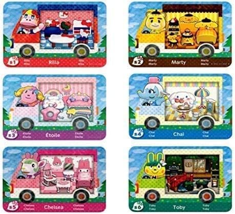 YOMADFUN 6 Stück für Tiere Crossing, NFC Spielkarten ACNH NFC für runde Fahrzeugkarten New Horizons – Karten der Serie Sanrio von YOMADFUN