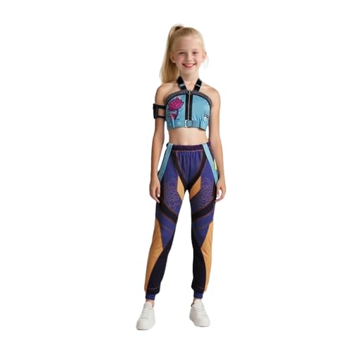 YOMORIO Dämonenjäger-Outfit für Mädchen, Pop-Star-Stil, Kostüm-Set, Verkleidung für Halloween, Party, Karneval, Cosplay, Uniform für Kinder im Alter von 3-12 Jahren, XS YOMORIO Dämonenjäger-Outfit für Mädchen, Pop-Star-Stil, Kostüm-Set, Verkleidung für Halloween, Party, Karneval, Cosplay, Uniform für Kinder im Alter von 3-12 Jahren, XS von YOMORIO