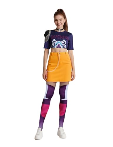 YOMORIO Dämonenjägerin Kostüm Damen Charakter Cosplay Demon Hunters Outfit für Halloween, Karneval & Mottoparty 9 von YOMORIO