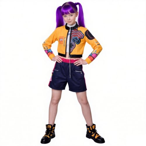YOMORIO Demon Hunters Kostüm für Mädchen Halloween Verkleidung für Kinder Faschingskostüm für Partys & Rollenspiele Dämonenjäger Outfits für Kinder von 3 bis 12 Jahren Gelb L YOMORIO Demon Hunters Kostüm für Mädchen Halloween Verkleidung für Kinder Faschingskostüm für Partys & Rollenspiele Dämonenjäger Outfits für Kinder von 3 bis 12 Jahren Gelb L von YOMORIO