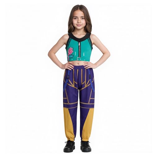 YOMORIO Demon Hunters Kostüm für Mädchen Halloween Verkleidung für Kinder Faschingskostüm für Partys & Rollenspiele Dämonenjäger Outfits für Kinder von 3 bis 12 Jahren Grün 2XL YOMORIO Demon Hunters Kostüm für Mädchen Halloween Verkleidung für Kinder Faschingskostüm für Partys & Rollenspiele Dämonenjäger Outfits für Kinder von 3 bis 12 Jahren Grün 2XL von YOMORIO