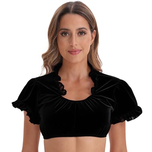 YOMORIO Dirndl Bluse Damen Elegante Klassisches Dirndl Oberteil mit Spitzen- und Tülldetails, für Oktoberfest, Karneval und Volksfeste YOMORIO Dirndl Bluse Damen Elegante Klassisches Dirndl Oberteil mit Spitzen- und Tülldetails, für Oktoberfest, Karneval und Volksfeste von YOMORIO